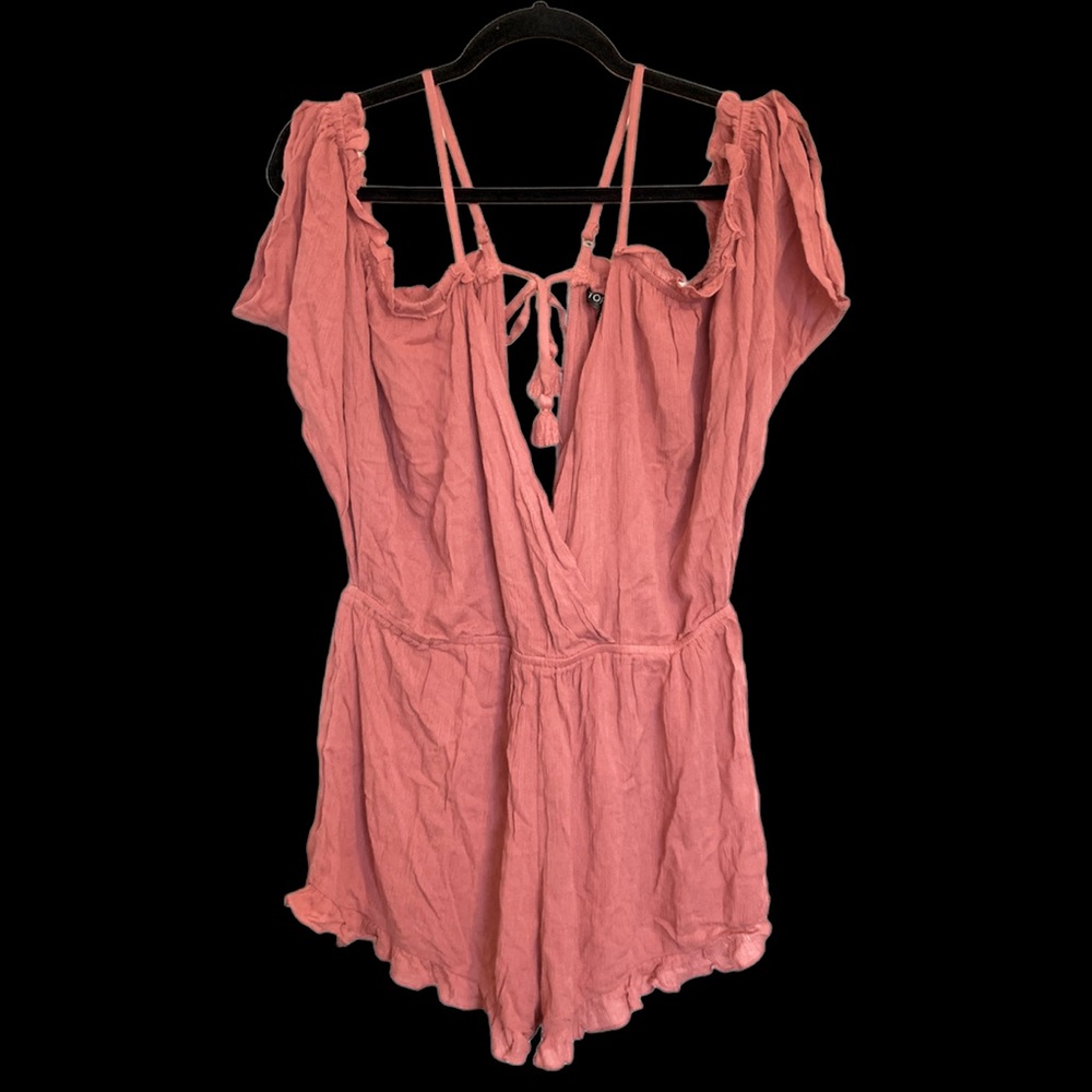Topshop Salmon V-Neckline Romper